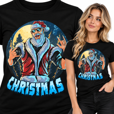 KOSZULKA DAMSKA  ŚWIĄTECZNA COOL SANTA 3